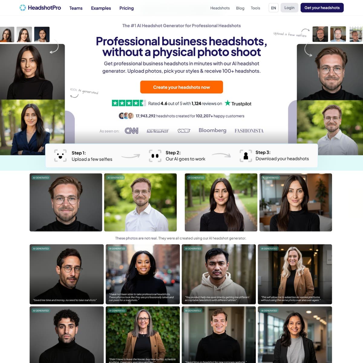 هوش مصنوعی HeadshotPro