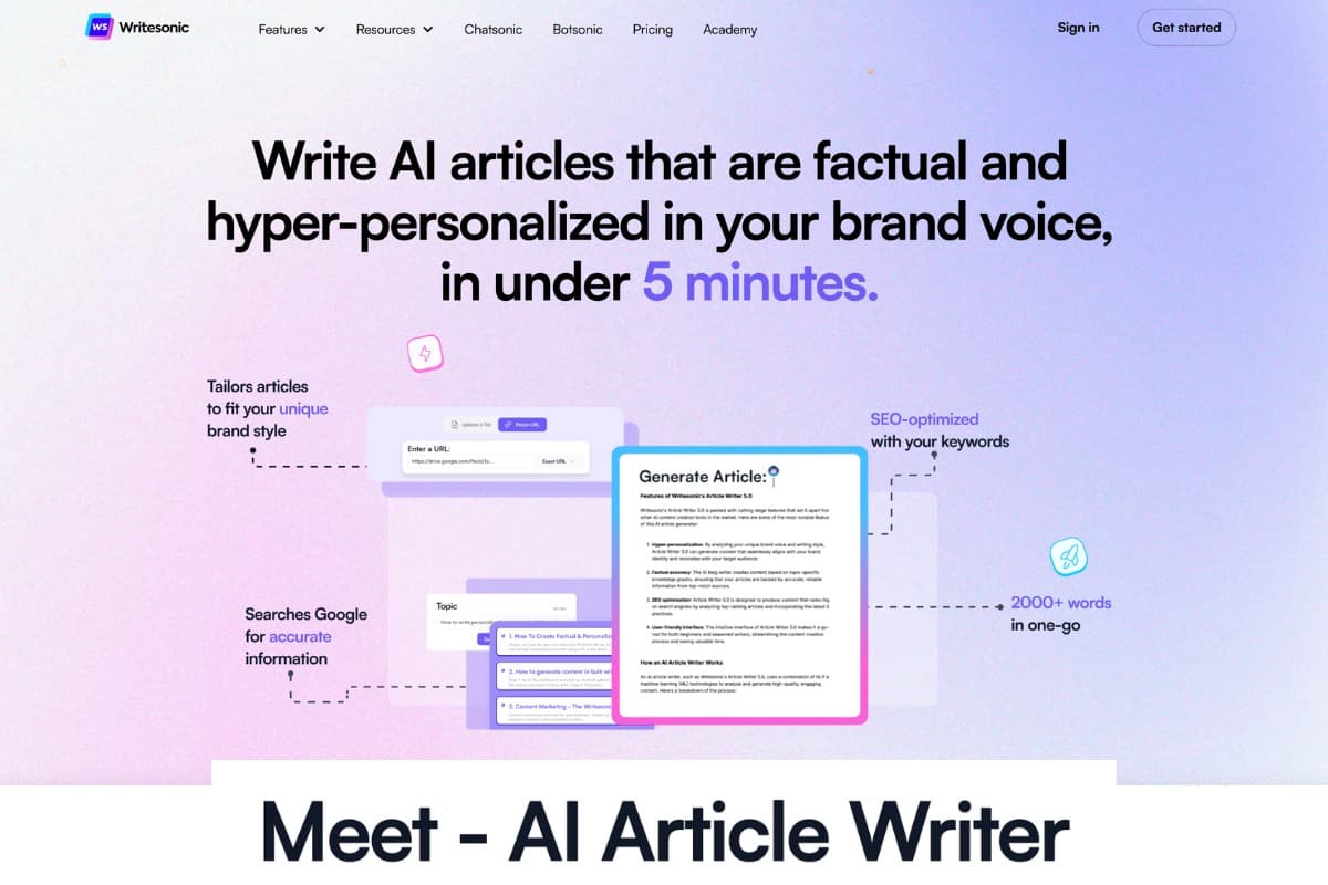 هوش مصنوعی Writesonic