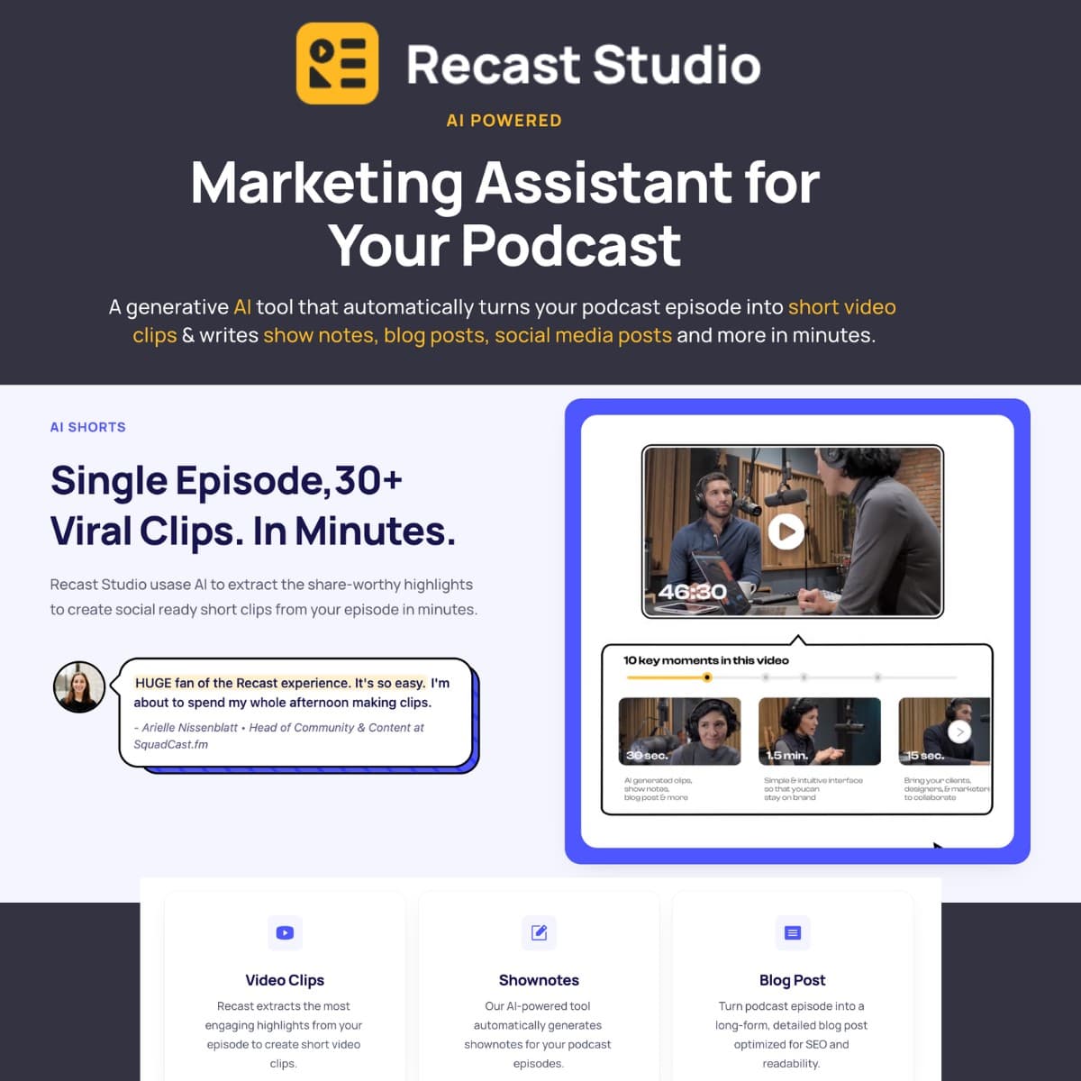 هوش مصنوعی Recast Studio