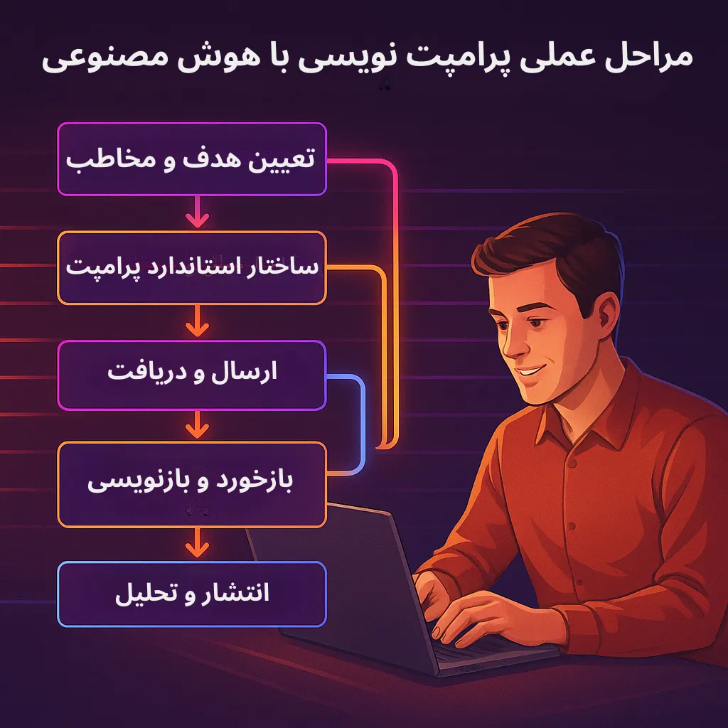 مراحل عملی پرامپت نویسی با هوش مصنوعی