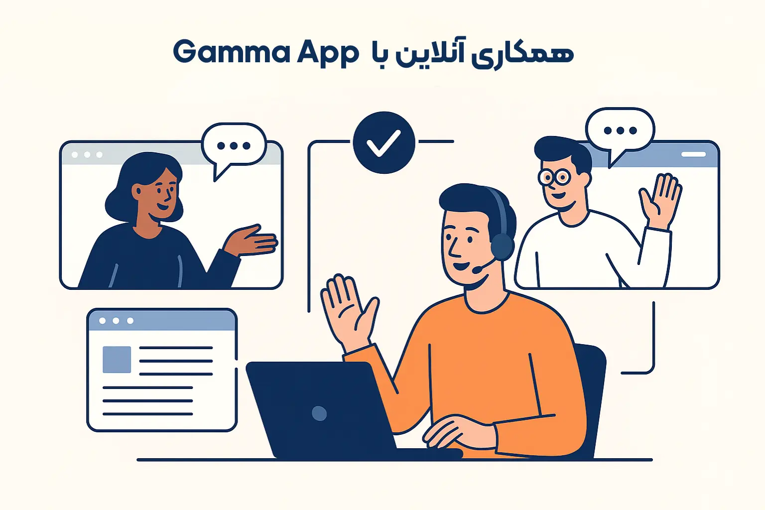 همکاری آنلاین در زمان واقعی با هوش مصنوعی Gamma App