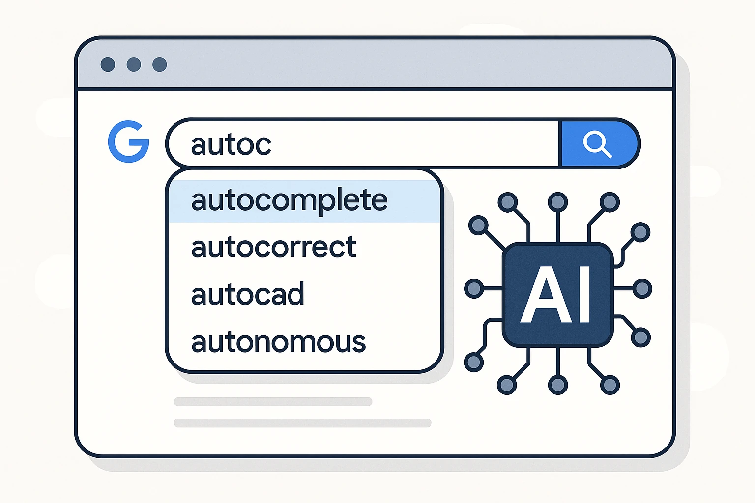 کاربرد هوش مصنوعی در Autocomplete گوگل