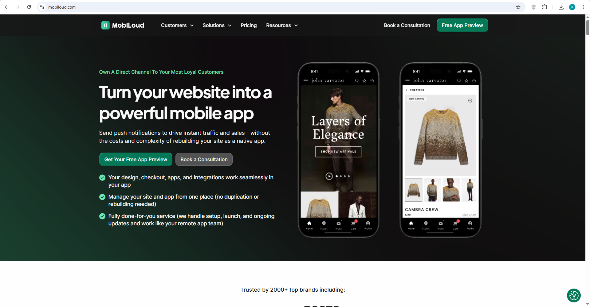 سایت ساخت اپلیکیشن با هوش مصنوعی MobiLoud