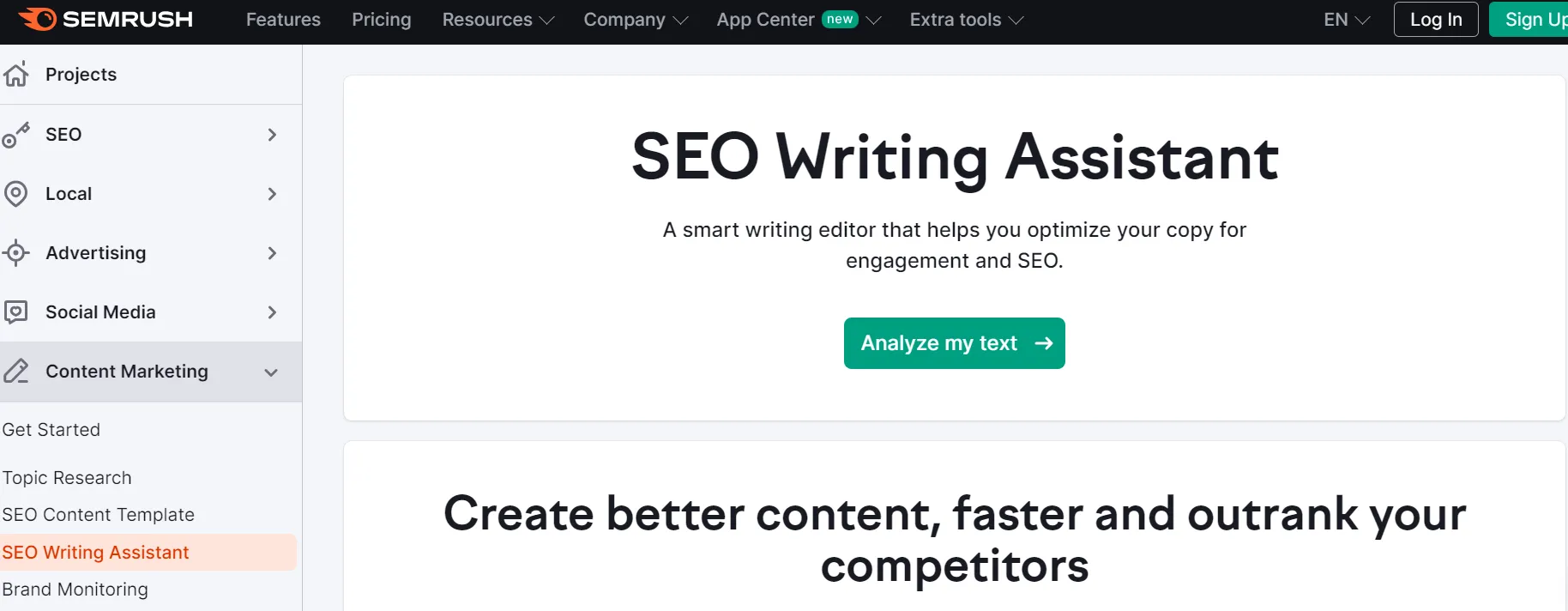 SEMrush Writing Assistant