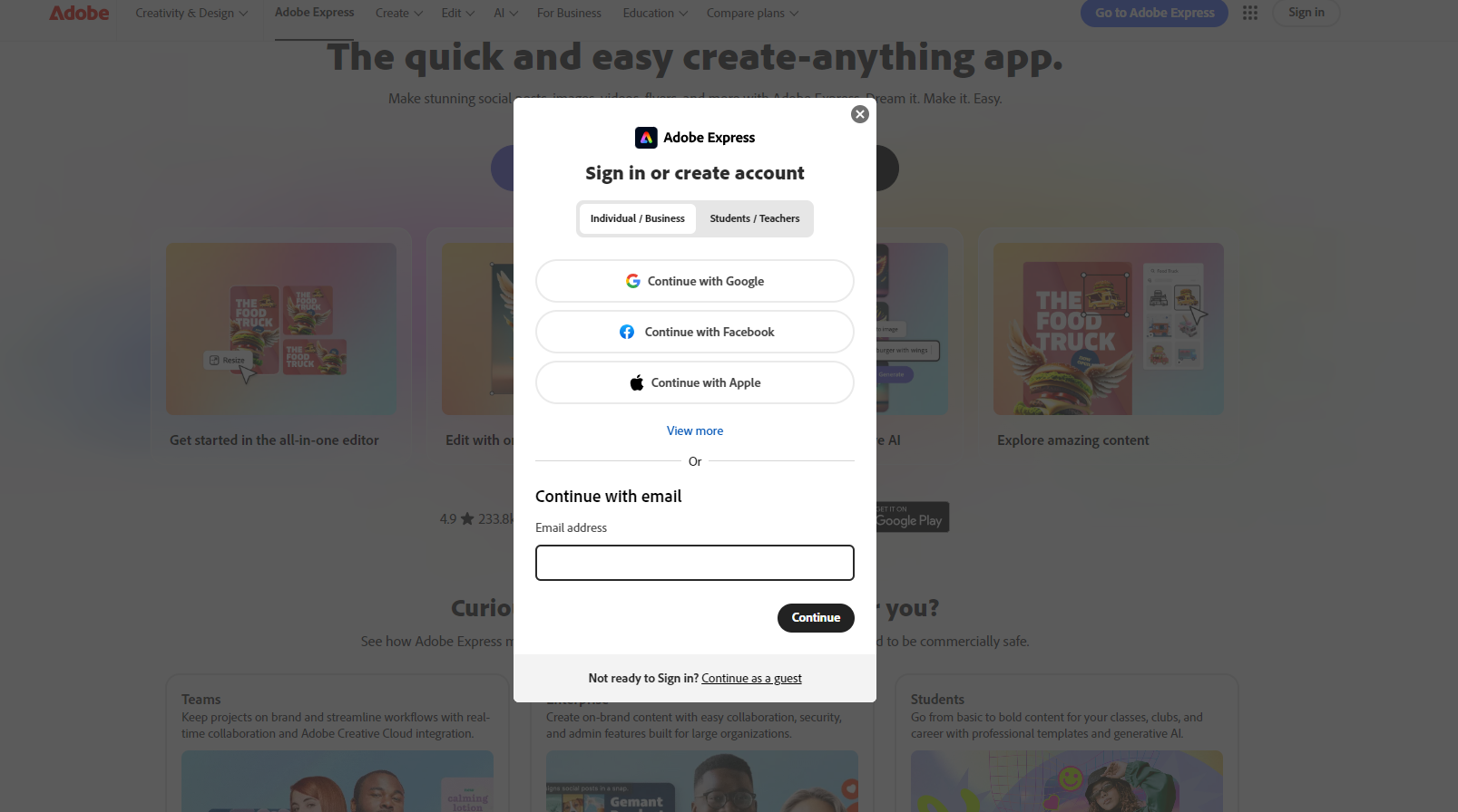 ویرایش عکس با هوش مصنوعی adobe express