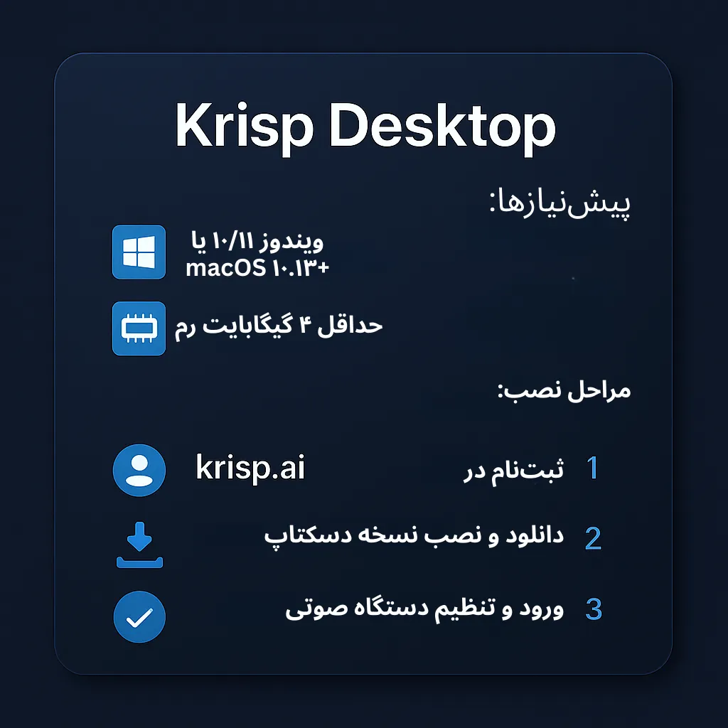 دانلود و نصب Krisp Desktop