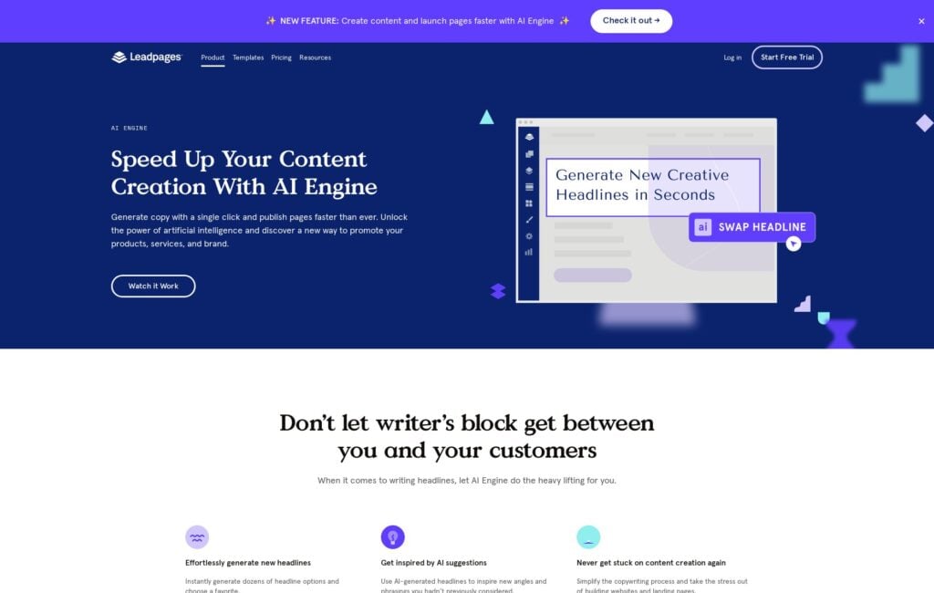 هوش مصنوعی Leadpages AI Engine