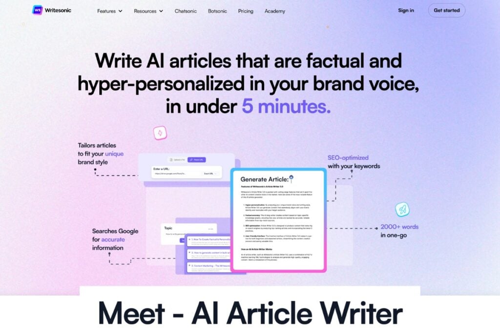 هوش مصنوعی Writesonic