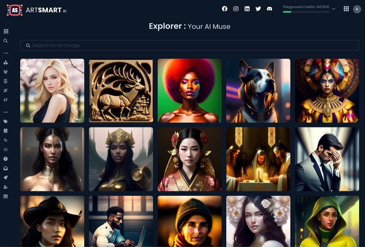 Screenshot هوس مصنوعی Artsmart AI