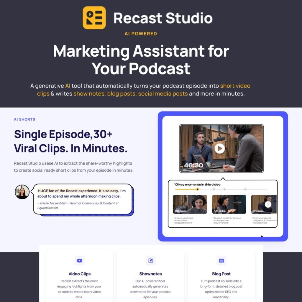 هوش مصنوعی Recast Studio