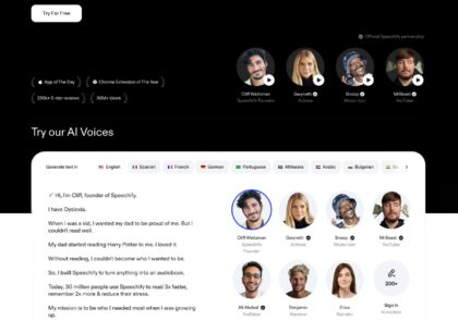 هوش مصنوعی Speechify