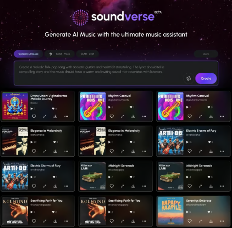 هوش مصنوعی Soundverse