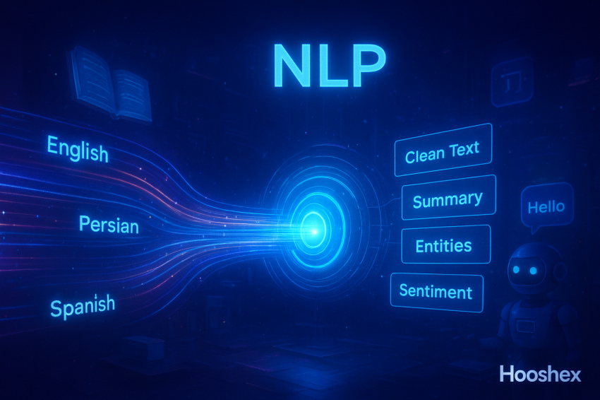 پردازش زبان طبیعی (NLP) را نمایش می دهد
