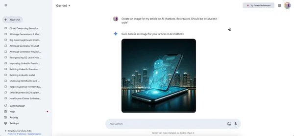 مدل تصویر سازی gemini