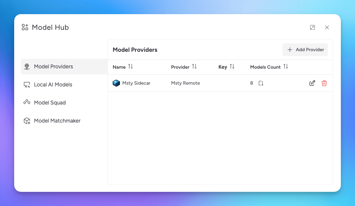 مدیریت مدلها در هوش مصنوعی msty