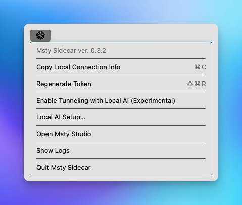 وصل کردن Msty Studio به Sidecar